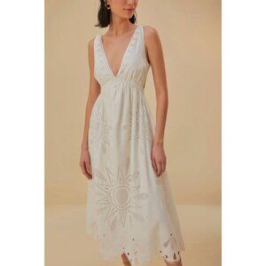 FARM Rio White Midi Dress